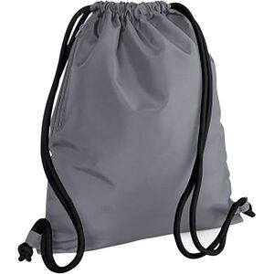 (One Size, Graphite Grey/Black) Bagbase Icon Drawstring Bag/Gymsac (Pack of 2) (One Size, Graphite Grey/Black) Bagbase Icon Drawstring Bag/Gymsac (Pack of 2)