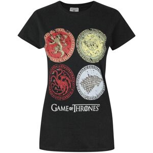 (XXL, Black) Game Of Thrones Womens/Ladies House Crests T-Shirt (XXL, Black) Game Of Thrones Womens/Ladies House Crests T-Shirt