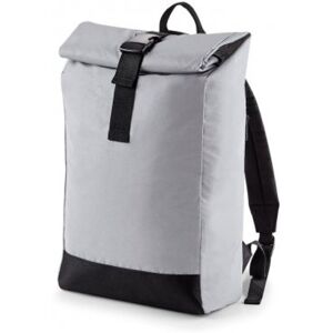 BagBase Silver Reflective Roll Top Backpack - Backpack BagBase Silver Reflective Roll Top Backpack - Backpack