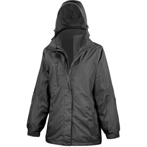 (XS, Black / Black) Result Womens/Ladies 3 In 1 Softshell Journey Jacket With Ho (XS, Black / Black) Result Womens/Ladies 3 In 1 Softshell Journey Jacket With Ho