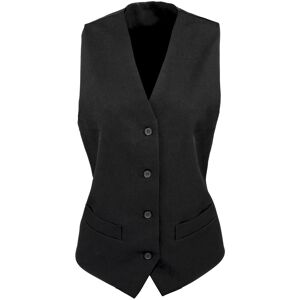 (2XS, Black) Premier Womens/Ladies Lined Polyester Waistcoat / Bar Wear / Cateri (2XS, Black) Premier Womens/Ladies Lined Polyester Waistcoat / Bar Wear / Cateri