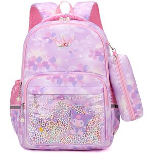 DINAMR (Purple) Roomy Lightweight Nylon Backpack For Middle School Kids Cute Cartoon Pr DINAMR (Purple) Roomy Lightweight Nylon Backpack For Middle School Kids Cute Cartoon Pr