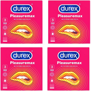 12 Durex Pleasuremax Condoms With Ribs & Dots 12 Durex Pleasuremax Condoms With Ribs & Dots