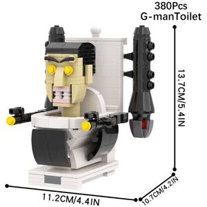 DINAMR (G Man) Toilet Man Skibidi Assembly Building Block Particle Toys Model Figures C DINAMR (G Man) Toilet Man Skibidi Assembly Building Block Particle Toys Model Figures C