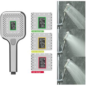 (Square Style ) LOWENERGIE Shower Head & LCD Screen Timer with Flow Meter Water (Square Style ) LOWENERGIE Shower Head & LCD Screen Timer with Flow Meter Water