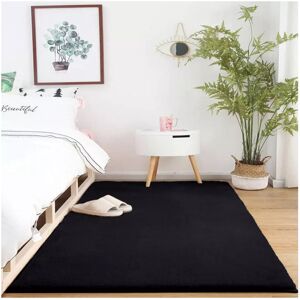 Imperial Rooms (80 cm x 150 cm (2ft 8" x 5ft), Black) Modern Living Room Rugs Fluffy Shaggy Bed Imperial Rooms (80 cm x 150 cm (2ft 8" x 5ft), Black) Modern Living Room Rugs Fluffy Shaggy Bed