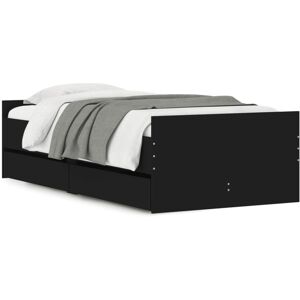 (black, 75 x 190 cm) vidaXL Bed Frame with Drawers Storage Bed Base Bedstead Smo (black, 75 x 190 cm) vidaXL Bed Frame with Drawers Storage Bed Base Bedstead Smo