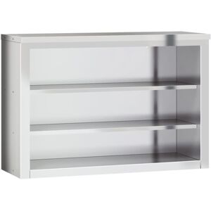 vidaXL Wall Cabinet with Shelves - Stainless Steel Kitchen Storage vidaXL Wall Cabinet with Shelves - Stainless Steel Kitchen Storage