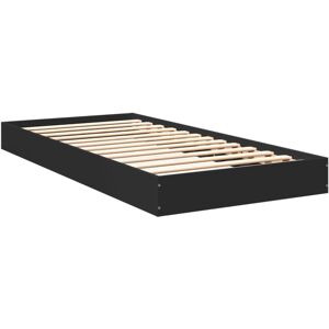 (black, 75 x 190 cm/ 17 cm) vidaXL Bed Frame Bed Base Sonoma Oak 75x190 cm Small (black, 75 x 190 cm/ 17 cm) vidaXL Bed Frame Bed Base Sonoma Oak 75x190 cm Small