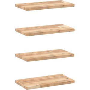 vidaXL Floating Shelves Storage Wall Shelf 4 pcs Untreated Solid Wood Acacia vidaXL Floating Shelves Storage Wall Shelf 4 pcs Untreated Solid Wood Acacia