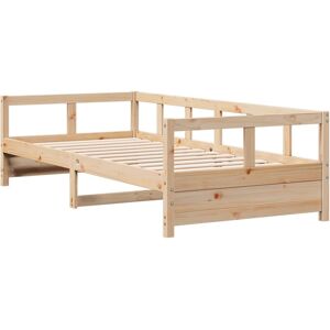 vidaXL Daybed Sofa Bed Sleeper Bed Couch Natural 80x200 cm Solid Wood Pine vidaXL Daybed Sofa Bed Sleeper Bed Couch Natural 80x200 cm Solid Wood Pine