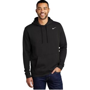 (S) Nike CJ1611 Mens Club Fleece Pullover Hoodie Black (S) Nike CJ1611 Mens Club Fleece Pullover Hoodie Black