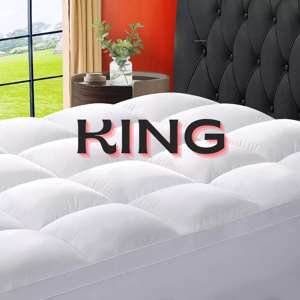 A & B Traders (King) Mattress Topper 4 inch Deep Thick Quilted Fluffy A & B Traders (King) Mattress Topper 4 inch Deep Thick Quilted Fluffy
