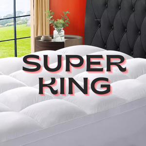 A & B Traders (Super King) Mattress Topper 4 inch Deep Thick Quilted Fluffy A & B Traders (Super King) Mattress Topper 4 inch Deep Thick Quilted Fluffy