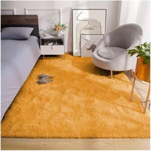 Imperial Rooms (80 x 150 cm (2 ft 6 in x 5 ft), Ochre) Anti Slip Shaggy Rug For Living Room Run Imperial Rooms (80 x 150 cm (2 ft 6 in x 5 ft), Ochre) Anti Slip Shaggy Rug For Living Room Run