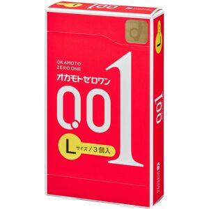 Okamoto Okamaoto Condoms Zero One L size 0.01mm 3Pieces Okamoto Okamaoto Condoms Zero One L size 0.01mm 3Pieces