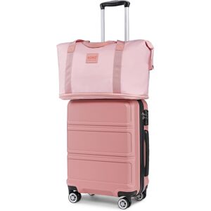 (Nude, 28 inch + travel bag) KONO 5PCS Travel Set 20/24/28 Inch ABS Hard Shell S (Nude, 28 inch + travel bag) KONO 5PCS Travel Set 20/24/28 Inch ABS Hard Shell S