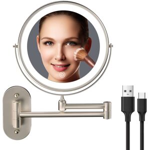 funtouch Rechargeable Wall Mounted Lighted Makeup Vanity Mirror 8 Inch Double Sided 1X 10 funtouch Rechargeable Wall Mounted Lighted Makeup Vanity Mirror 8 Inch Double Sided 1X 10