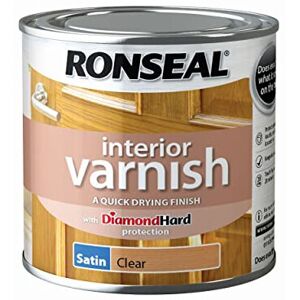 Ronseal RSLIVSCL250 Interior Varnish Quick Dry Satin Clear, 250 ml Ronseal RSLIVSCL250 Interior Varnish Quick Dry Satin Clear, 250 ml