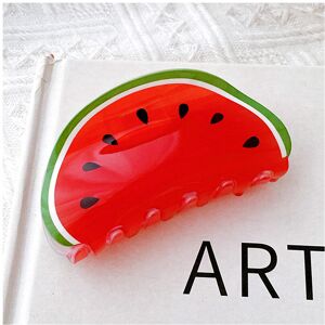 Unbranded (Watermelon) Adorable Large Fruit Hair Claw Clip Ideal For Stylish Ponytails And Unbranded (Watermelon) Adorable Large Fruit Hair Claw Clip Ideal For Stylish Ponytails And