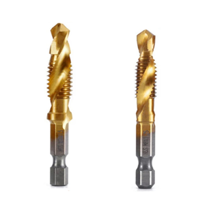 Unbranded M8 M10 Hex Shank Titanium Plated Screw Thread Metric Tap Drill Bits Unbranded M8 M10 Hex Shank Titanium Plated Screw Thread Metric Tap Drill Bits