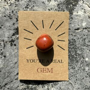 Unbranded (Red stone) Ly005 Correct Crystal Healing Card You're A Real GEM Creative Gift Unbranded (Red stone) Ly005 Correct Crystal Healing Card You're A Real GEM Creative Gift