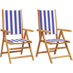 (blue and white, 2 pcs) vidaXL Reclining Garden Chairs Outdoor Chairs Armchair F (blue and white, 2 pcs) vidaXL Reclining Garden Chairs Outdoor Chairs Armchair F