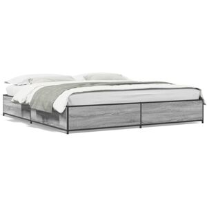 (grey sonoma, 180 x 200 cm/ 29 cm) vidaXL Bed Frame Bed Black 180x200 cm Super K (grey sonoma, 180 x 200 cm/ 29 cm) vidaXL Bed Frame Bed Black 180x200 cm Super K