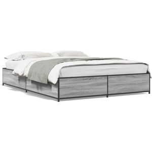 (grey sonoma, 150 x 200 cm/ 29 cm) vidaXL Bed Frame Bed Black 180x200 cm Super K (grey sonoma, 150 x 200 cm/ 29 cm) vidaXL Bed Frame Bed Black 180x200 cm Super K