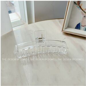 Unbranded (Clear 13cm) Large Modern Hair Claw Clip For Women Fashionable Resin Material In Unbranded (Clear 13cm) Large Modern Hair Claw Clip For Women Fashionable Resin Material In