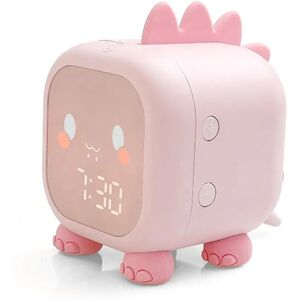 Unbranded (pink) Kids Alarm Clock Cute Dinosaur Digital Alarm Clock For Kids Bedside Clock Unbranded (pink) Kids Alarm Clock Cute Dinosaur Digital Alarm Clock For Kids Bedside Clock