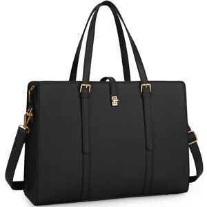 IGOLUMON Laptop Bags for Women 15.6 Inch Ladies Tote Bag Large Leather Black Laptop Handb IGOLUMON Laptop Bags for Women 15.6 Inch Ladies Tote Bag Large Leather Black Laptop Handb