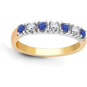 (M) Jewelco London 9ct 2 Colour Gold H I1 0.15ct Diamond and Blue 0.2ct Sapphire (M) Jewelco London 9ct 2 Colour Gold H I1 0.15ct Diamond and Blue 0.2ct Sapphire
