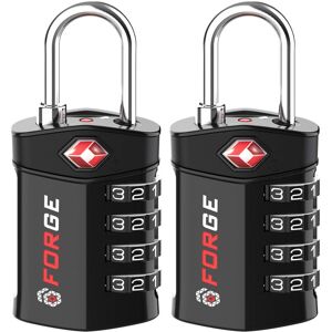Rio Forge Quality 4 Digit TSA Approved Luggage Lock 2 Black Locks with Inspection In Rio Forge Quality 4 Digit TSA Approved Luggage Lock 2 Black Locks with Inspection In