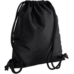 (One Size, Black/Black) Bagbase Icon Drawstring Bag/Gymsac (Pack of 2) (One Size, Black/Black) Bagbase Icon Drawstring Bag/Gymsac (Pack of 2)