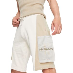 (White Stone, L - W31) Calvin Klein Jeans Mens Shorts Monogram Jersey (White Stone, L - W31) Calvin Klein Jeans Mens Shorts Monogram Jersey