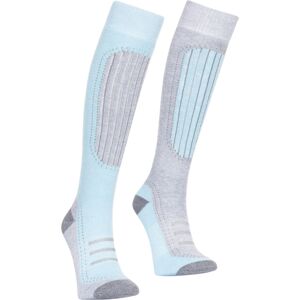 (3/6, Mist/Aqua) Trespass Womens Ski Socks 2 Pack Janus II (3/6, Mist/Aqua) Trespass Womens Ski Socks 2 Pack Janus II