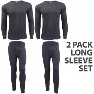 Gaffer (Charcoal - 2 Pack, 2XL) Mens Thermal Underwear Long Johns Top Bottom 2Pack Gaffer (Charcoal - 2 Pack, 2XL) Mens Thermal Underwear Long Johns Top Bottom 2Pack