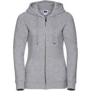(XS, Light Oxford) Russell Womens/Ladies Authentic Full Zip Hoodie (XS, Light Oxford) Russell Womens/Ladies Authentic Full Zip Hoodie