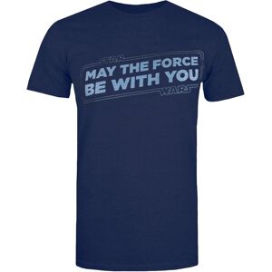 (M, Navy/Light Blue) Star Wars Mens May The Force Be With You T-Shirt (M, Navy/Light Blue) Star Wars Mens May The Force Be With You T-Shirt