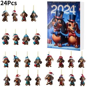 RYWOLT (Style D) Christmas Dachshund Advent Calendar 24 Gift Box Toy Pendant Festival C RYWOLT (Style D) Christmas Dachshund Advent Calendar 24 Gift Box Toy Pendant Festival C