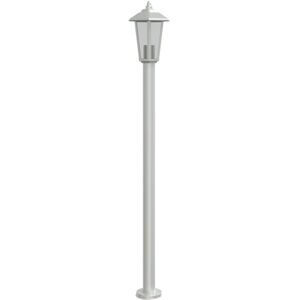 vidaXL Silver Outdoor Floor Lamp 120 cm Weatherproof Garden Light vidaXL Silver Outdoor Floor Lamp 120 cm Weatherproof Garden Light