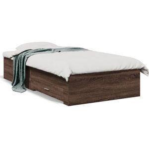 (brown oak, 75 x 190 cm) vidaXL Bed Frame with Drawers Bed Base Grey Sonoma 140x (brown oak, 75 x 190 cm) vidaXL Bed Frame with Drawers Bed Base Grey Sonoma 140x