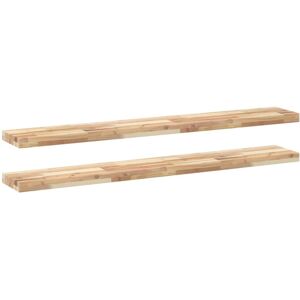 vidaXL 120x20x4 cm Floating Shelves Wall Storage 2pcs Natural vidaXL 120x20x4 cm Floating Shelves Wall Storage 2pcs Natural