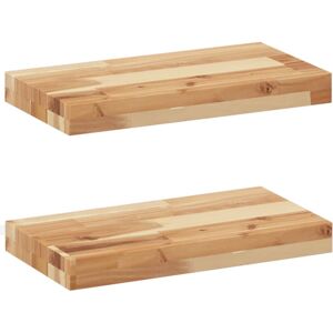 vidaXL Floating Shelves 2-4 Pcs Wall Storage - Solid Acacia Wood vidaXL Floating Shelves 2-4 Pcs Wall Storage - Solid Acacia Wood