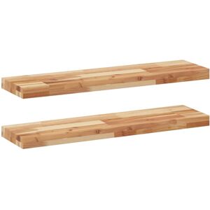 vidaXL Floating Shelves 2 pcs Dark Brown - Wall Shelves vidaXL Floating Shelves 2 pcs Dark Brown - Wall Shelves