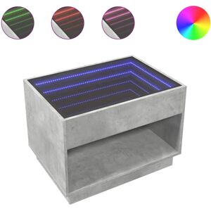 (concrete grey, 70 x 50 x 50 cm) vidaXL Coffee Table with Infinity LED Hallway E (concrete grey, 70 x 50 x 50 cm) vidaXL Coffee Table with Infinity LED Hallway E