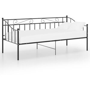 vidaXL Sofa Bed Frame Black Metal Sleepover Occasional Guest Rest Living Room vidaXL Sofa Bed Frame Black Metal Sleepover Occasional Guest Rest Living Room