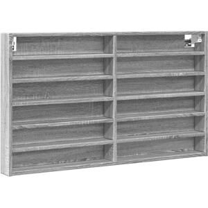 (grey sonoma, 100 x 8.5 x 58 cm) vidaXL Vitrine Cabinet Wall Mounted Cabinet Flo (grey sonoma, 100 x 8.5 x 58 cm) vidaXL Vitrine Cabinet Wall Mounted Cabinet Flo