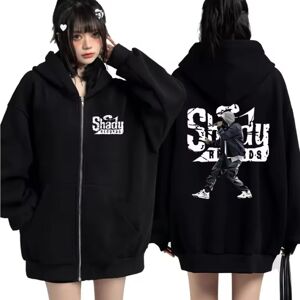 Unbranded (M, black) Hip-hop singer Eminem zip-up hoodie Slim Shady music album rap graphi Unbranded (M, black) Hip-hop singer Eminem zip-up hoodie Slim Shady music album rap graphi